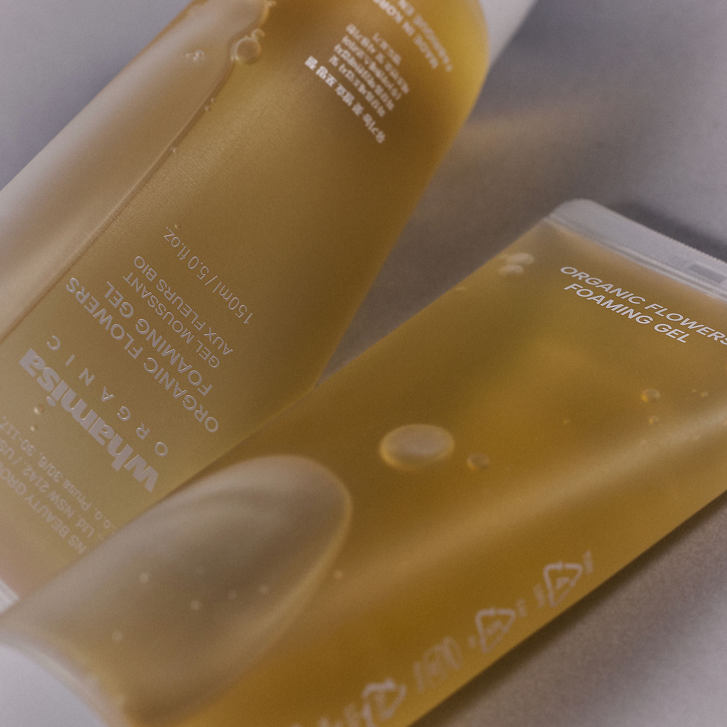 WHAMISA -Gel nettoyant moussant aux fleurs bio fermentées